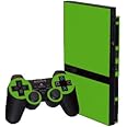 Monster Green - Vinyl Decal Mod Skin Kit by System Skins - Compatible with PlayStation 2 Slim Console
