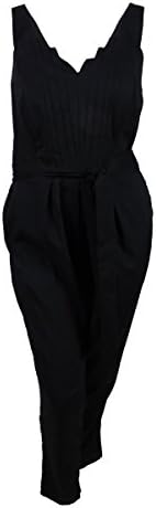 Melissa McCarthy Seven7 Women's Trendy Plus Size Belted Jumpsuit (2X, Black)