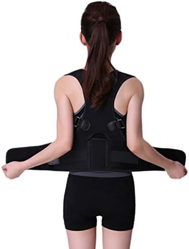 Magnetic Posture Corrector Shoulder& Back Brace Clavicle Support Lumbar-Adjustable Belt Trainer for Women Men Back Pain Relief Improves Posture