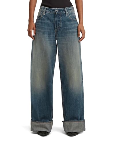 G-Star Women's Roxx Wide Wmn, Colour Blue, Size: Waist 30, Inseam 32