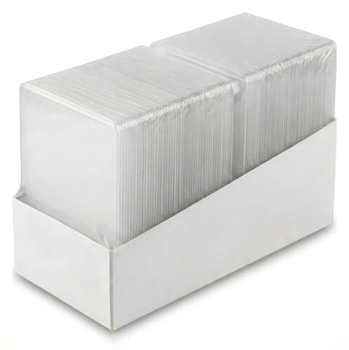 200 Card Sleeves Toploads for Cards, 3" x 4" Double-Sided Film Clear PVC Hard Card Sleeves, Anti-Scratch Card Holders for TCG/Sports/Baseball/Football Cards (100 Hard Sleeve + 100 Soft Sleeve)