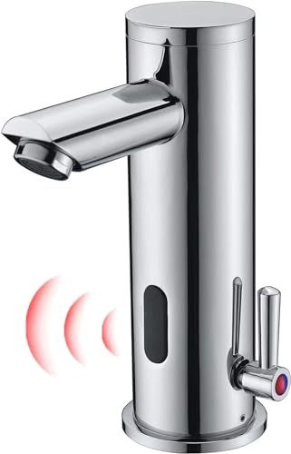 Gangang Touchless Automatic Sensor Faucet for Bathroom Hot and Cold Sensor Real Brass Hands Free Temperature Control Single Handle