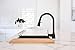 AguaStella AS98MB Matte Black Kitchen Sink Faucet with Pull Down Sprayer Single Handle with Deck Plate