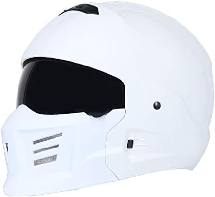 NBJDS Harley Retro Motorcycle Helmet Full/Open Face Motorbike Helmet for Adult Men DOT Certification (55-60cm