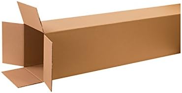 RetailSource B101048CB1 Tall Corrugated Box, 10" Length x 10" Width x 48" Height, Brown (Pack of 1)