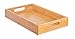 BIRDROCK HOME 3 pc Bamboo Breakfast Bed Trays (Squared) - Cut Out Handles - Set of 3 - Bamboo - Nesting