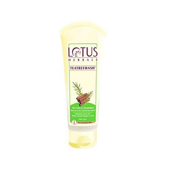 Lotus Herbals Tea Tree and Cinnamon Anti-Acne Oil Control Face Wash-120g