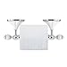 MODONA Toilet Paper Holder - White Porcelain & Chrome - Flora Series - 5 Year Warrantee