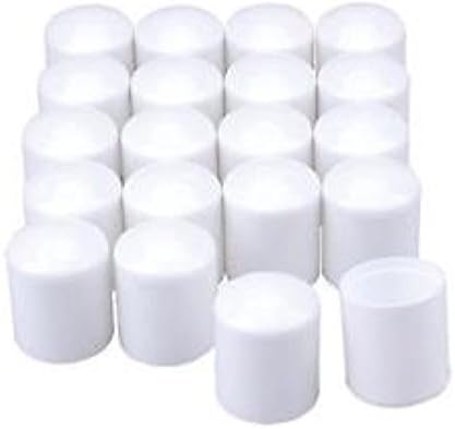 Sontax1" White Vinyl Chair Table Stool Leg Tips 20 Pack Tip NEW