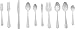 Amazon Basics 65-Piece Stainless Steel Flatware Set with Round Edge, Service for 12, Silver