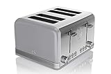 Swan Retro 4 Slice Toaster, Gray