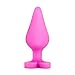 Blush Novelties Naughtier Candy Heart - Ultrasilk Smooth Heart Shape Base Anal Butt Plug - Soft Platinum Cured Puria Silicone - Easy to Use Comfortable Beginner Adult Sex Toy for Women - Pink