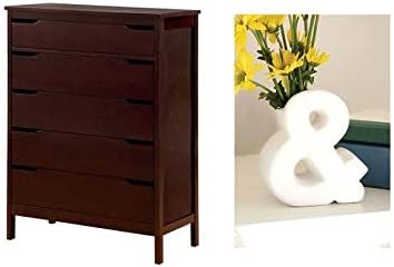 Lauren Chest with Vase (5 Drawer, Espresso)