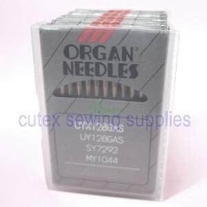 100 Organ UY128GAS UYX128GAS MY1044 Titanium CoverStitch Machine Needles (Size 10 (metric 70))