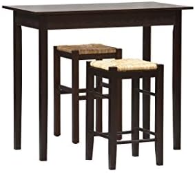 3 Pc Counter Dining Set In Espresso Finish