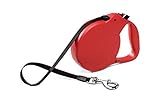 Flexi Explore Retractable Belt Dog Leash , Large, 26-Feet Long, Supports up to 110-Pound, Red