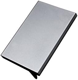 ILYPRO Card Organiser RFID Blocking Automatic Pop-up Business &amp; Credit Card Case Holder Creative Aluminium Privacy Protection Storage box Gray
