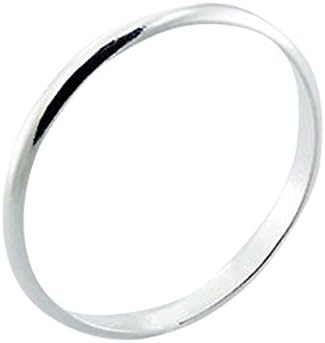 Red CrimsonSterling Silver Ring 2mm Band In Sizes G,H,I,J,K,L,M,N,O,P,Q,R,S,T,U,V,W,X,Y,Z