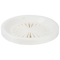 Trenton Gifts 10" Reusable Plastic Paper Plate Holders | Set of 12 | White