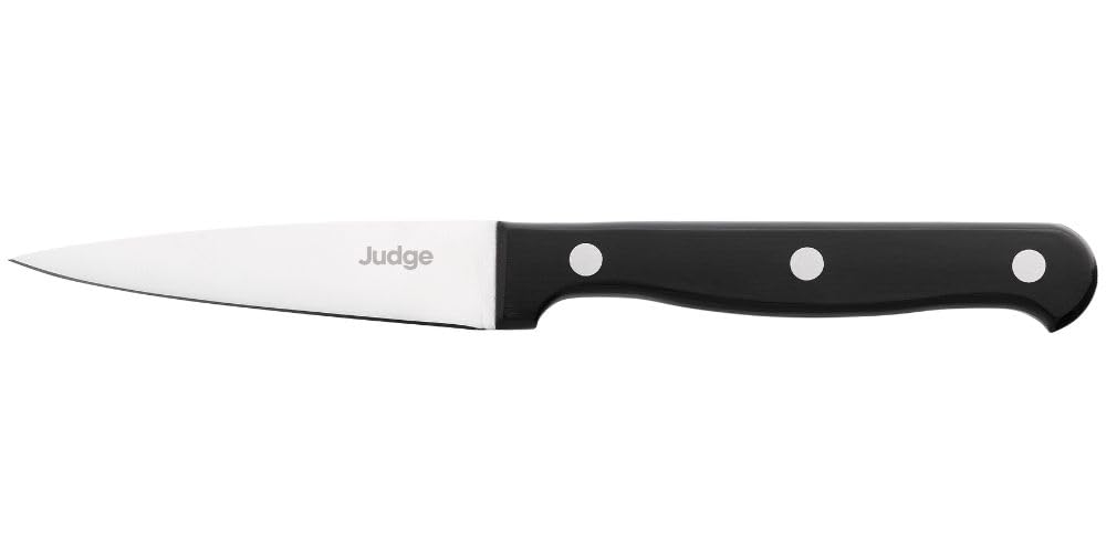 Judge Classic 9cm / 3.5" Paring Knife with Curved Stainless Steel Blade, Dishwasher Safe