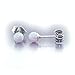 Trustmark 925 Sterling Silver 4mm Fiery White Created Opal Ball Stud Post Earrings, Lorraine