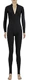 AveryDance Women's Spandex Polo Neck Front Zipper Stirrup Unitard