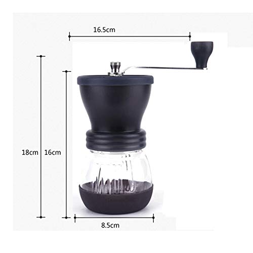 Sihand Portable Manual Coffee Grinder Ceramic Coffee Grinder Quality Coffee Grinder (Black) - Thumbnail 3