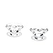 Glass Taper Candle Holders, Set of 2, Round, 1.5