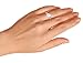 Bling Jewelry Pave CZ Band White Simulated Pearl Solitaire Engagement Promise Ring for Women Silver Plated Brass 8MM