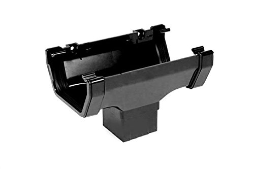 Marshall Tufflex Running Outlet for 114mm Squareline Gutter System RWSO1 White, Black, Brown, Clay Brown (Black)