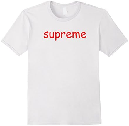 Men's Supreme Shirt (Comic Sans) Small White