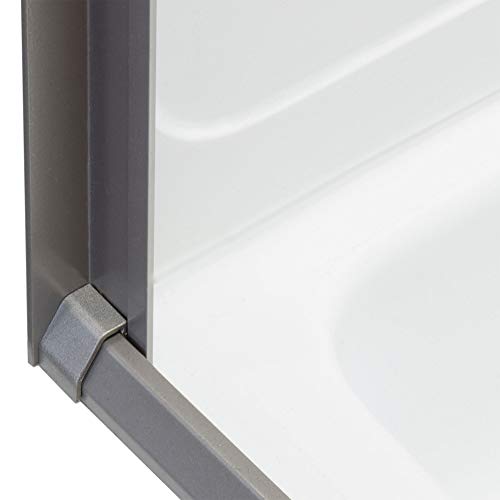 RecPro RV Retractable Rolling Shower Door Platinum RV Shower Door