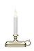 Battery Operated LED Flameless Window Candle Pewter/Silver Finish with Dusk to Dawn Sensor and White Flame