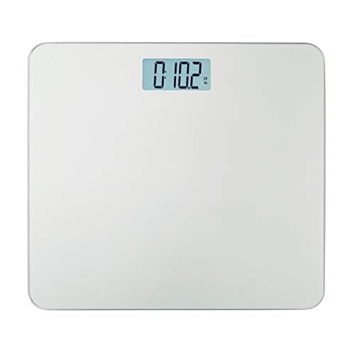 Amazon Basics Body Weight Scale Auto On/Off Function, Silver on