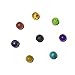8MM Chakra Beads and Black Lava Rock Volcanic Yoga Reiki Prayer Stone Jewelry Bracelet Necklace DIY Making 160PCS/BOX