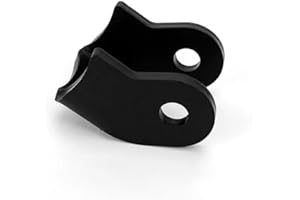 TKMD 1 Pair Weld On Shock Brackets Fits for Off-Road Trailers Weld Mount Curved Steel Black