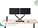 EleTab Dual Monitor Mount – Height Adjustable Monitor Arm Stand Fully Articulating Counterbalance Gas Spring Desk Mount Fits for 2 Computer Screens 17 to 29 inchesthumb 1