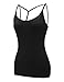 Regna X Re-Order Womens Basic Round Neck Strappy Criss Cross Tank Tops (S-3X, Plus Sizes)