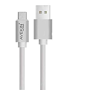 Avekin� Fast Data Sync Fast Charging Micro USB Cable 1 Meter/3.3 ft 2.4A All Micro USB Devices (White)