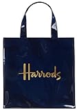 Harrods Knightsbridge London - Small Signature Shopping Bag (Blue) - USA Stock