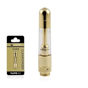 Cigma Vape Clearomizer für Slim Batterie | Nachfüllbarer Clearomizer | Nikotinfrei | Gold