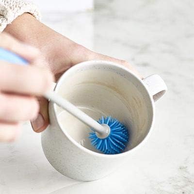 Lakeland Extra-Long Handled Narrow Neck Bottle Cleaning Brush 30cm - Flexible Head Gentle On Glass, White - Image 4