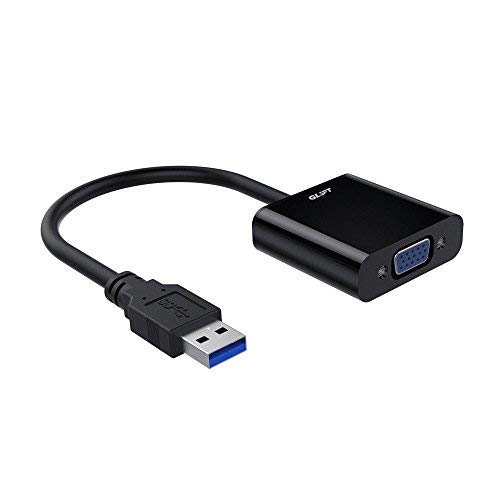 Superior 3.0 USB to VGA Adapter, External Video Card Multi Screen Display Adapter Converter Supports Max Resolution 1080p for Windows 7, 8, 8.1, 10 (Black)
