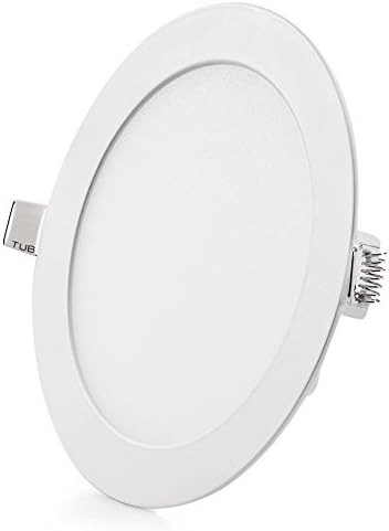 TOPL Flat Panel Ceiling Light, Ultra-Thin Non-Dimmable Round LED Recessed Light Fixture Downlight, 18W 3000K (Warm White) 205MM Cut Hole for Home / Office / Commercial Lighting