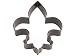 R&M Fleur De Lis 4.5" Cookie Cutter Brown With Colored, Durable, Baked-on Polyresin Finish primary