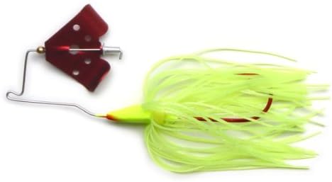 Megastrike Cavitron Buzzbait (3/8-Ounce, Red Blade Chart Skirt)