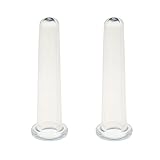 Set Kit of 2pcs Small Chinese Medicine Acu Pressure Silicone Therapy Massage Cupping Cups for Deep Face Eyes and Neck Facial Lifting