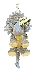 goDog Dinos Frills Squeaky Plush Dog Toy, Chew