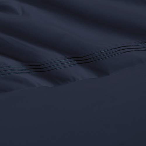 image for AmazonBasics Embroidered Hotel Stitch Sheet Set - Premium, Soft, Easy-
