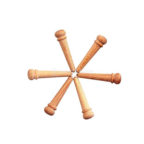 6pcs Durable Maple Acoustic Guitar Bridge Pins String Pegs for DIY Accessory